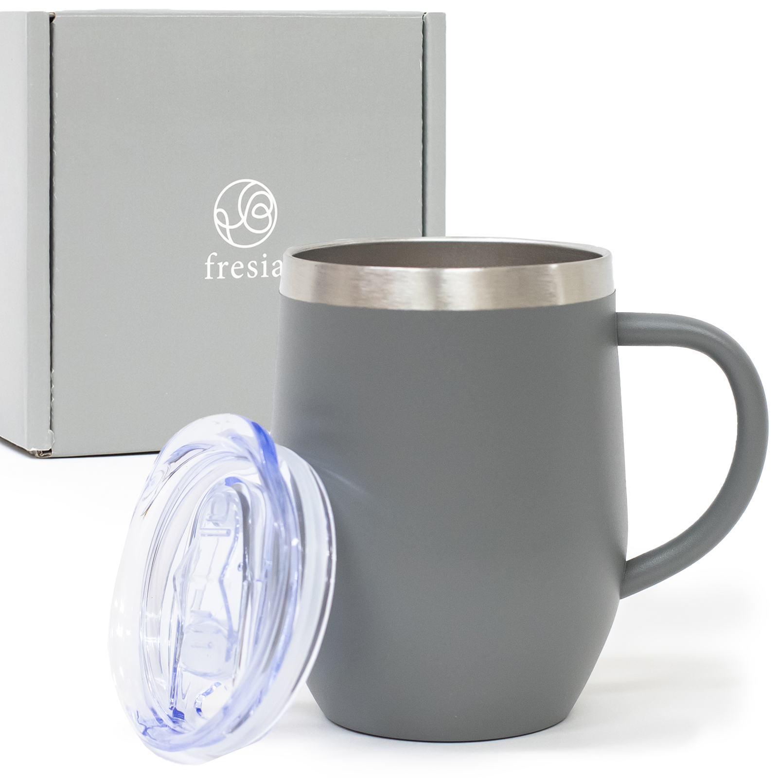 fresia マグカップC タンブラー 真空断熱 蓋付き 保温 保冷 ステンレス