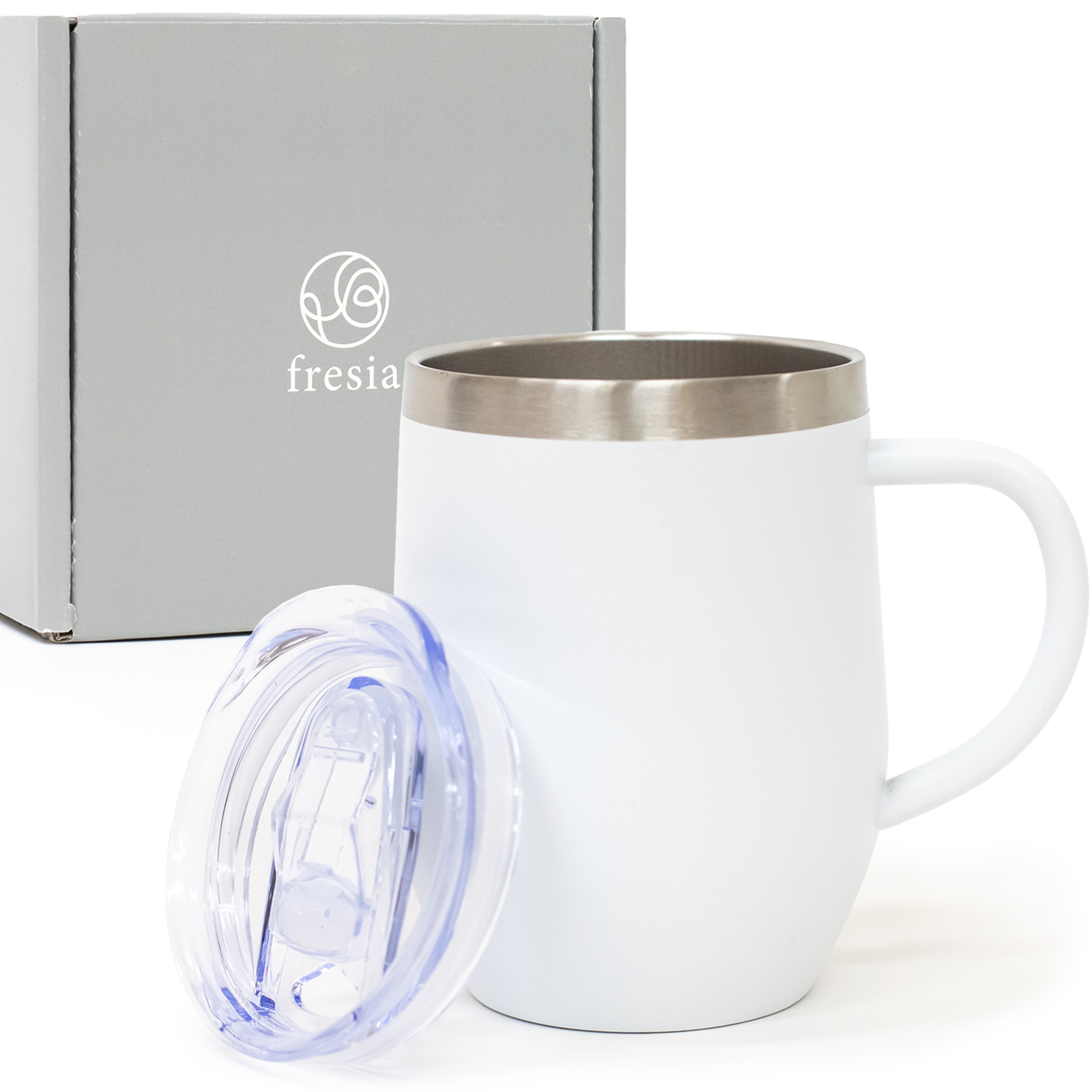 fresia マグカップC タンブラー 真空断熱 蓋付き 保温 保冷 ステンレス