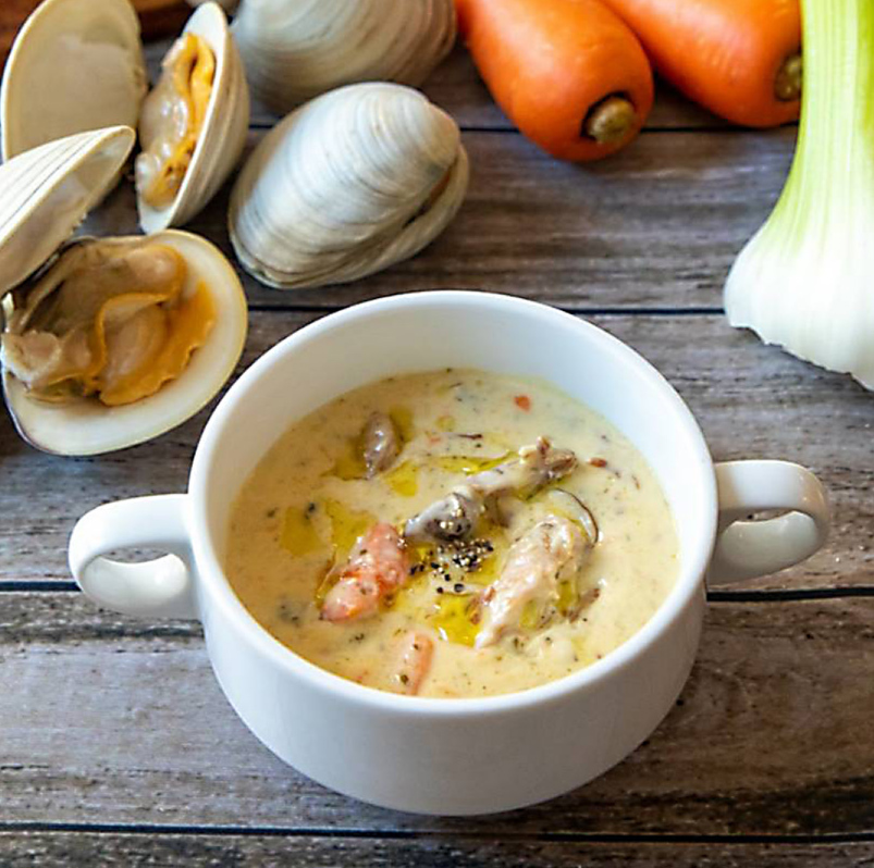 日本一のクラムチャウダー 180g 4個 冷凍 無添加 ホンビノス貝を使った