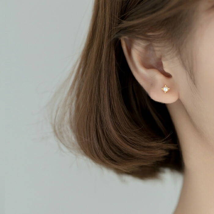 パールピアス イミテーションパール silver925 ピアス 小さい
