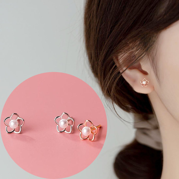 Bloody Mary シルバー 925 ピアス 花 フラワー 両耳用 セット ピアス 花 フラワー つけっぱなし 小さい シンプル 軟骨 金属