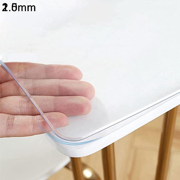 透明 テーブルクロスビニールクロス テーブルマット PVC製厚さ1.5mm テーブルカバー長方形 耐熱 耐久 汚れ防止 サイズ選択可能｜ryudora｜02
