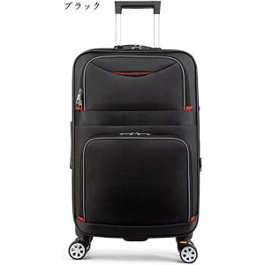 スーツケース 拡張機能付 キャリーケース M-37x21x62cm（47L） 布製 軽量 キャリーバ...