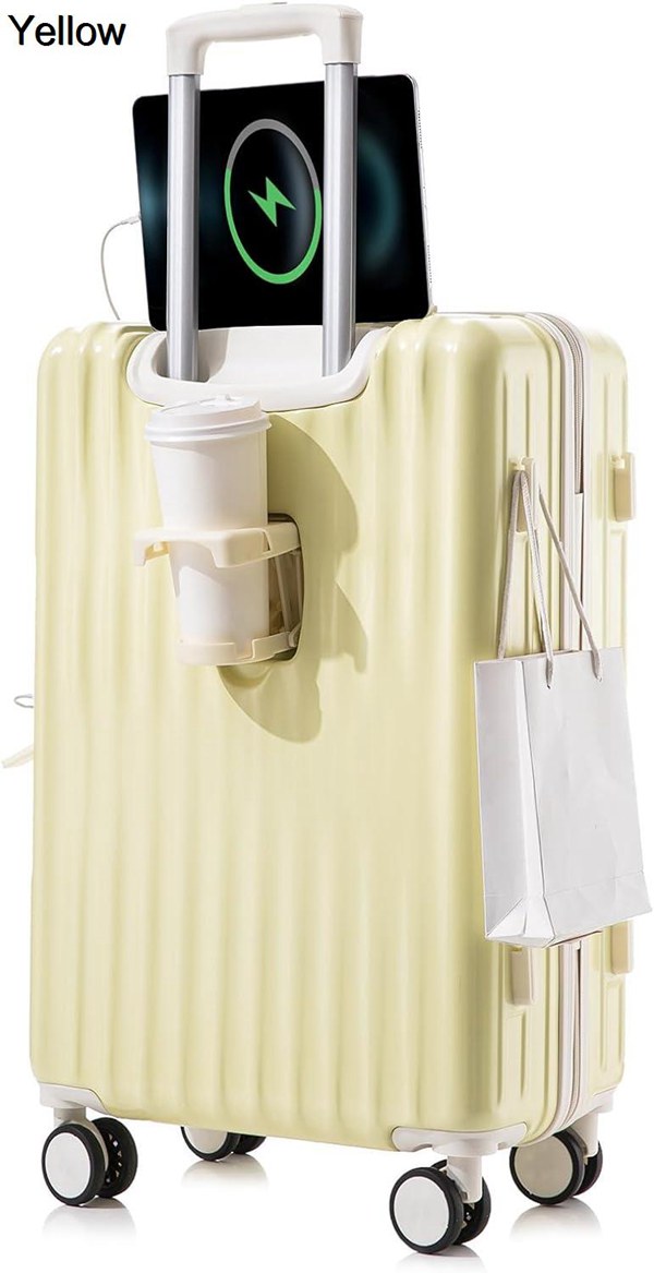 スーツケース キャリーケース コロコロバック USBポート USBポート付き 充電口 ビルトインカップホルダー ビジネス 機内持込 1泊 2泊｜ryudora｜06