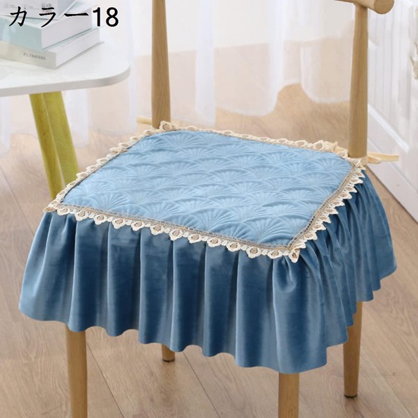 チェアパッド ひも付き 可愛い 椅子クッション 40x40x1 シートクッション 座布団 チェア用 食卓椅子用クッション ダイニング 北欧｜ryudora｜08