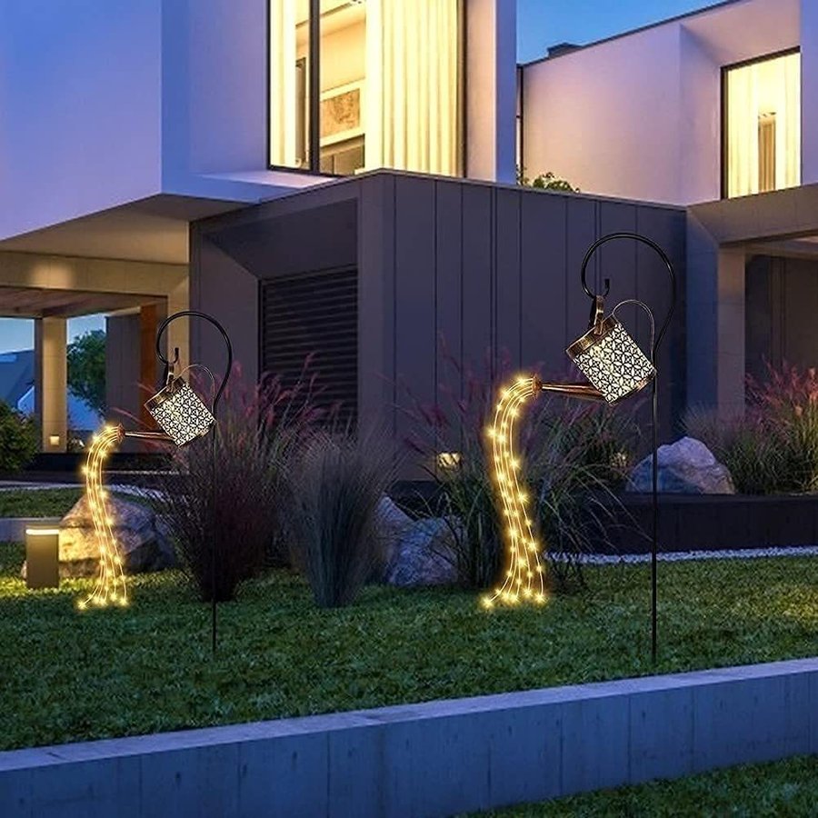 ガーデンライト ソーラー式 屋外 じょうろ型 防水 LED 庭照明 自動点灯