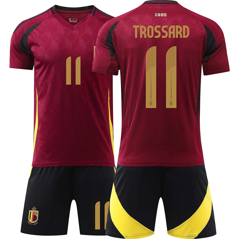 まつい 新品サッカーベルギー代表ユニホーム24/25 デブライネ レプリカ adidas ベルギー代表 2024 ユニフォーム ホーム 半袖 レプリカ