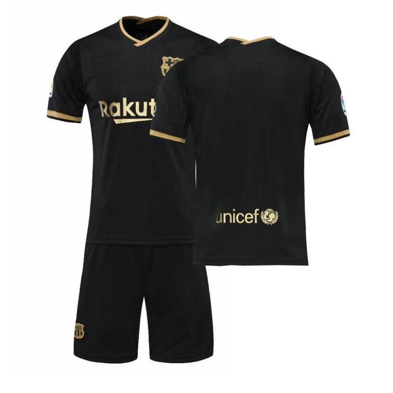 サッカーウェア 20-21バルサユニホームホーム 黒金 ピンク 10番