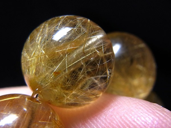 ルチルクォーツ 12mm ブレスレット 天然石 パワーストーン : 仏像と