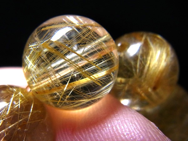 ルチルクォーツ 12mm ブレスレット 天然石 パワーストーン : 仏像と