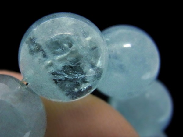 アクアマリン 10mm ブレスレット 天然石 パワーストーン : 仏像と