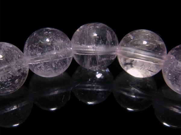 クンツァイト 9.5mm ブレスレット 天然石 パワーストーン : 仏像と