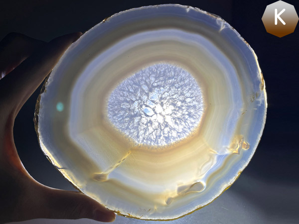 メノウスライス 特大 ナチュラル メノウ 瑪瑙 スライス : 仏像と縁起物