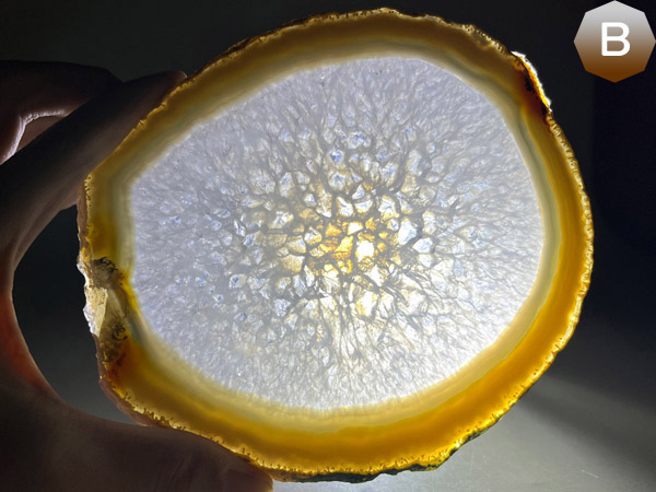 メノウスライス 特大 ナチュラル メノウ 瑪瑙 スライス : 仏像と縁起物