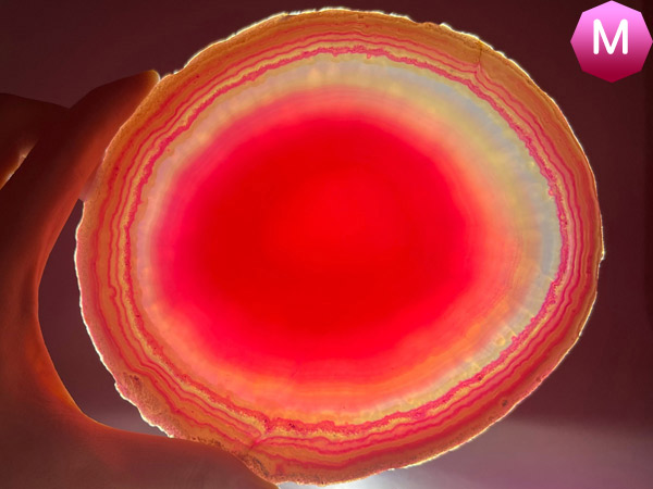 メノウスライス 特大 ピンク メノウ 瑪瑙 スライス : 仏像と縁起物の