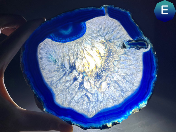 メノウスライス 特大 ブルー メノウ 瑪瑙 スライス : 仏像と縁起物の