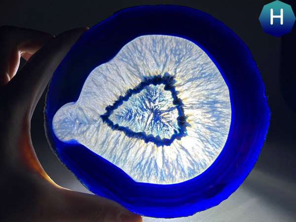 メノウスライス 特大 ブルー メノウ 瑪瑙 スライス : 仏像と縁起物の