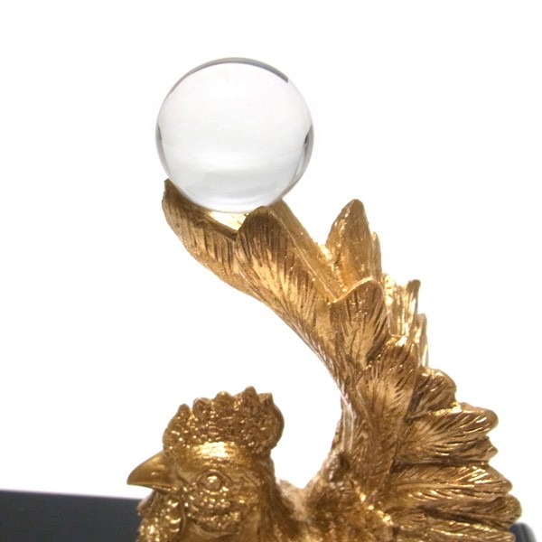 干支の置物 酉年 水晶招福鳥 金の鳥 : 仏像と縁起物の専門店 龍祥本舗