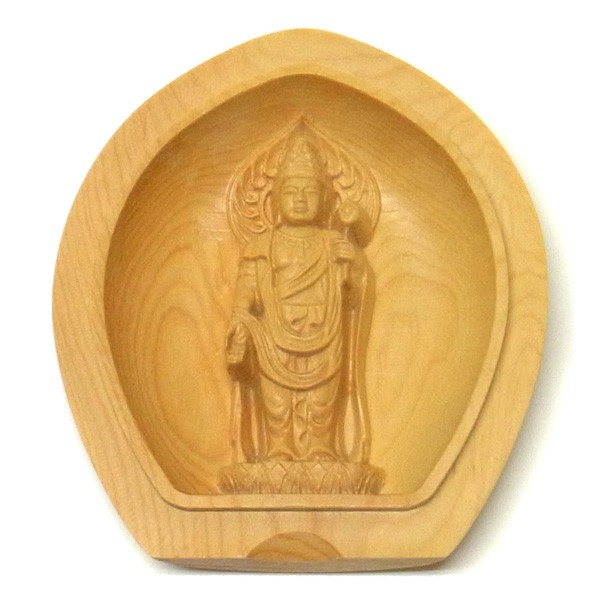 懐中仏 立聖観音 観音菩薩 柘植製 香合仏 仏像 : 仏像と縁起物の専門店