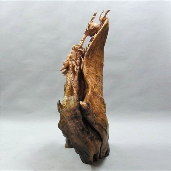 楠 木彫りの昇り龍 高さ126cm 置物 : 仏像と縁起物の専門店 龍祥本舗