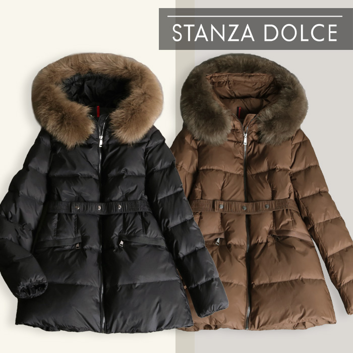 極美品✨STANZA DOLCE ダウンコート Aライン フード ベルト 38 極美品✨STANZA DOLCE ダウンコート Aライン フード ベルト 38