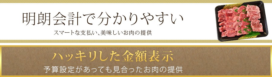 ハッキリした金額表示