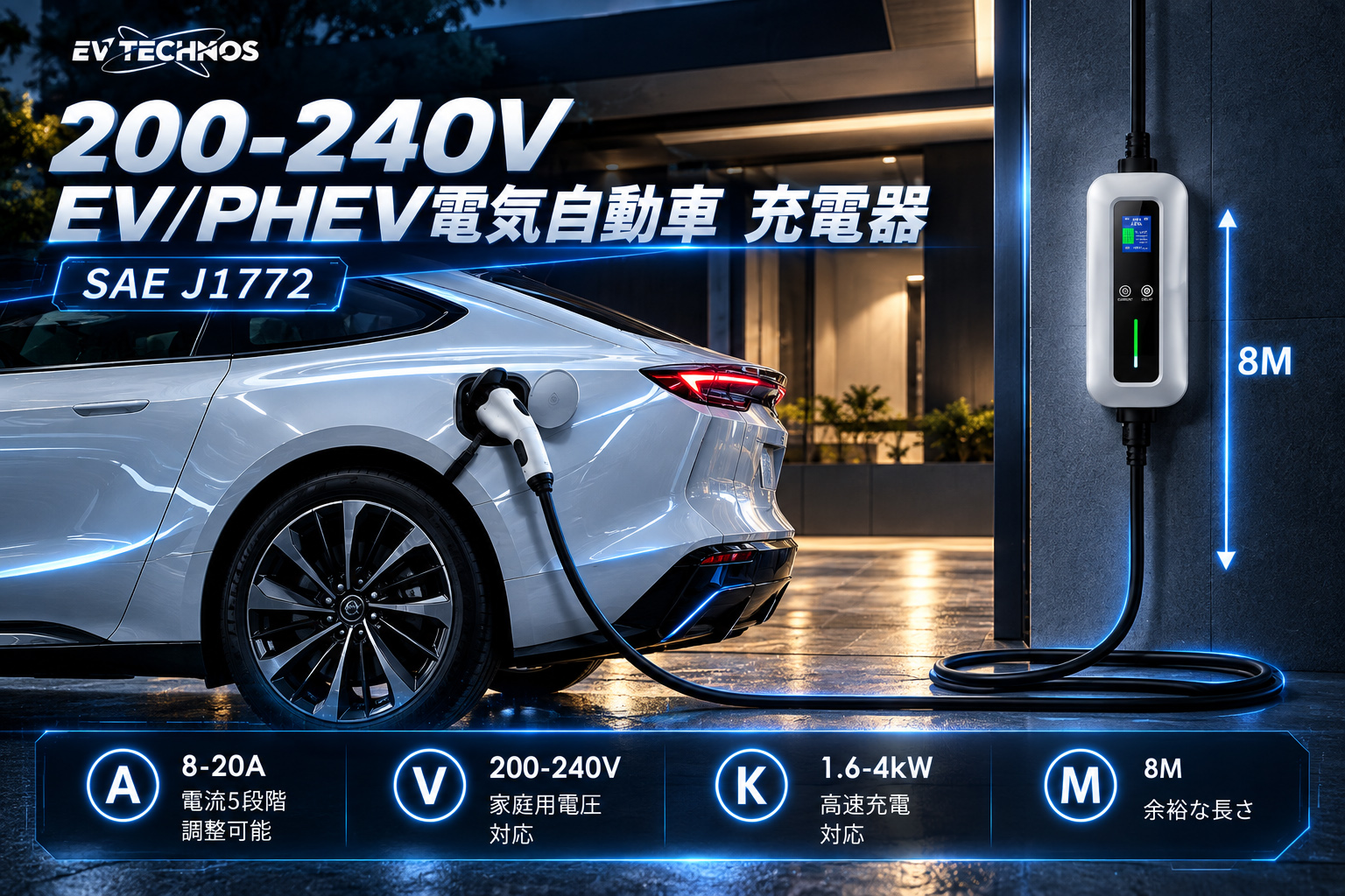 秋のお買い得祭☆45,899円→42,899円／EV充電器 家庭用200V 20A 4kW