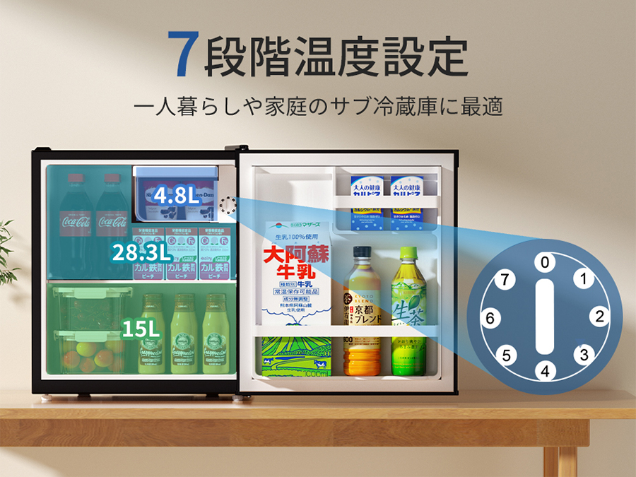 SAMKYO 冷蔵庫 48L SAMKYO 小型 2ドア 耐熱天板 省エネ コンパクト