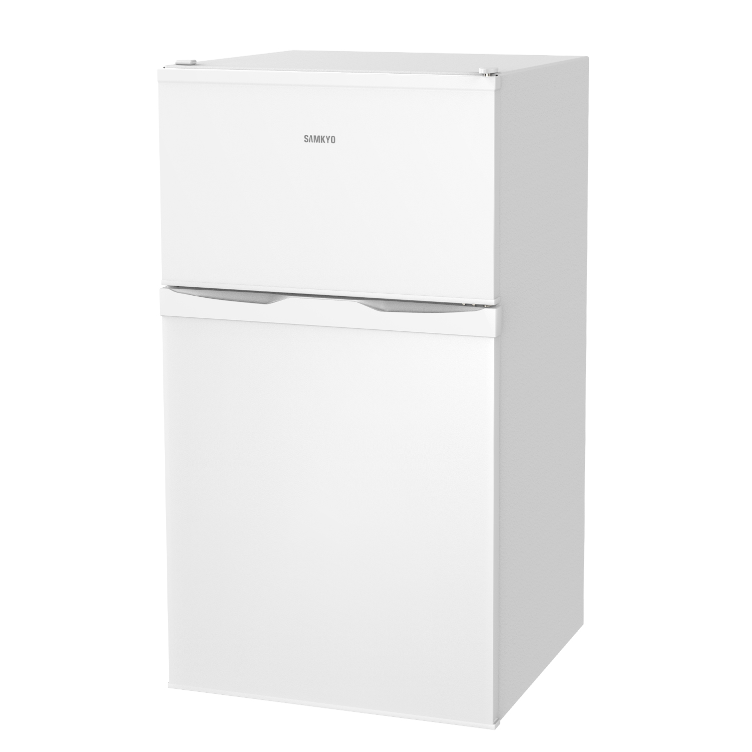 SAMKYO 冷蔵庫 95L 小型 2ドア 耐熱天板 コンパクト 左右開き対応 一人暮らし 静音 ホワイト GU90
