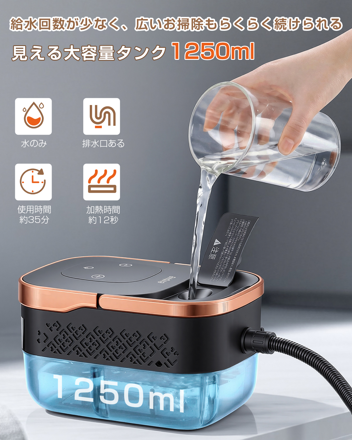 \夏祭り★11,960円→6,960円/スチームクリーナー160℃高温洗浄 除菌 床 掃除 浴室 お風呂掃除 スチーム洗浄機 除菌 年末清掃 SC01 関連画像4