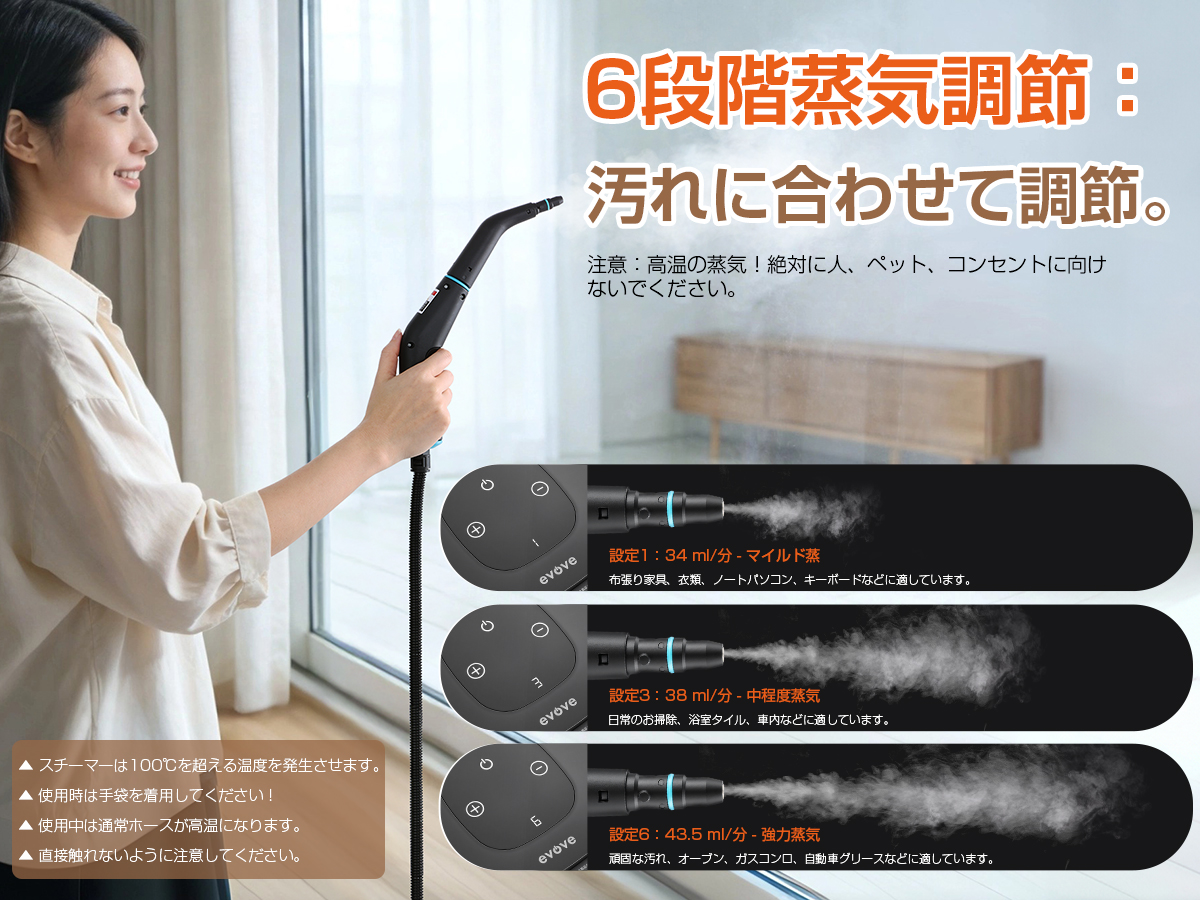 MOOSOO ＼爆買WEEK ☆！15999円→13999円／スチームクリーナー