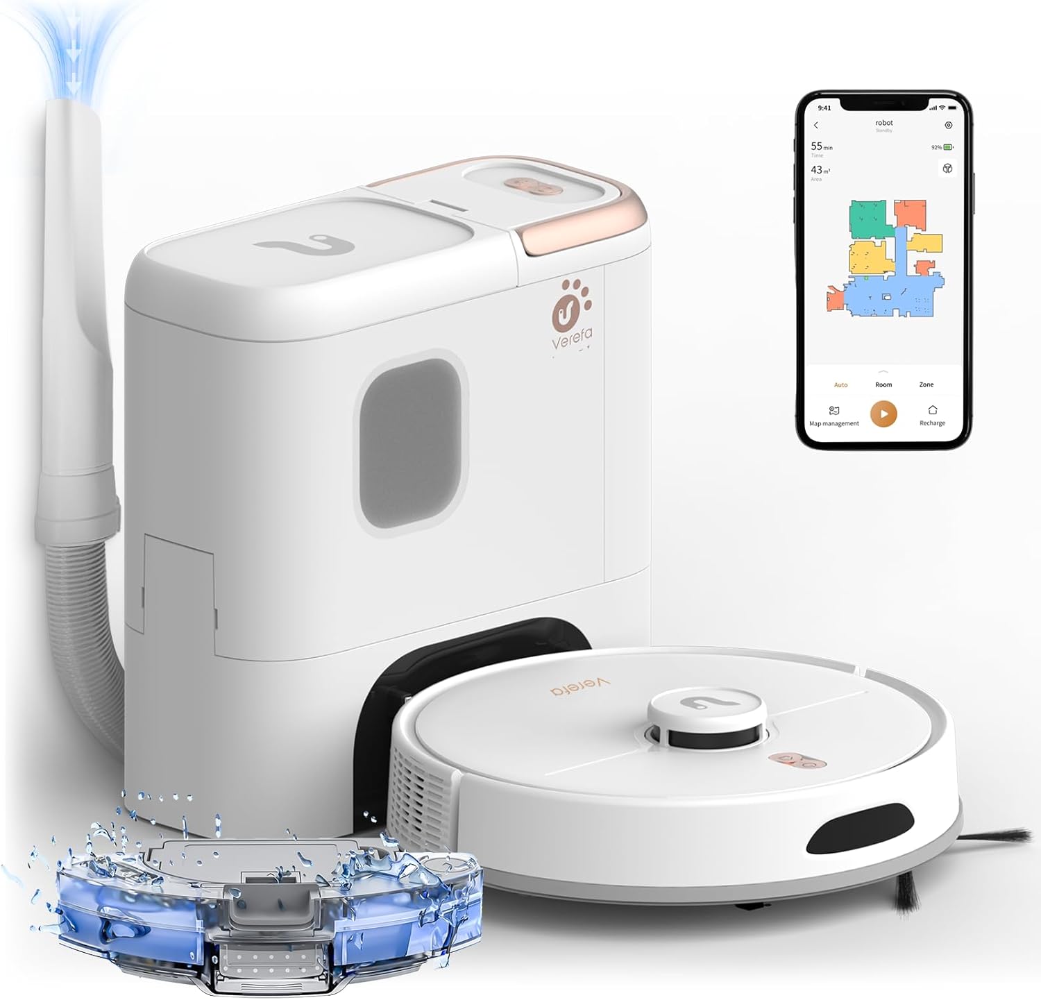 激安価格の MOOSOO ロボット掃除機 260分連続稼働 大容量3.5L 自動ゴミ収集 掃除機・クリーナー