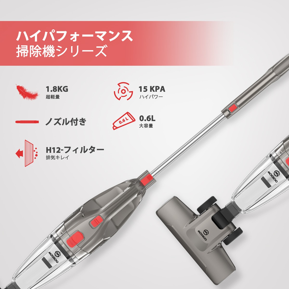 掃除機 ハンディクリーナー 強力 コード式 サイクロン 強力吸引 軽量