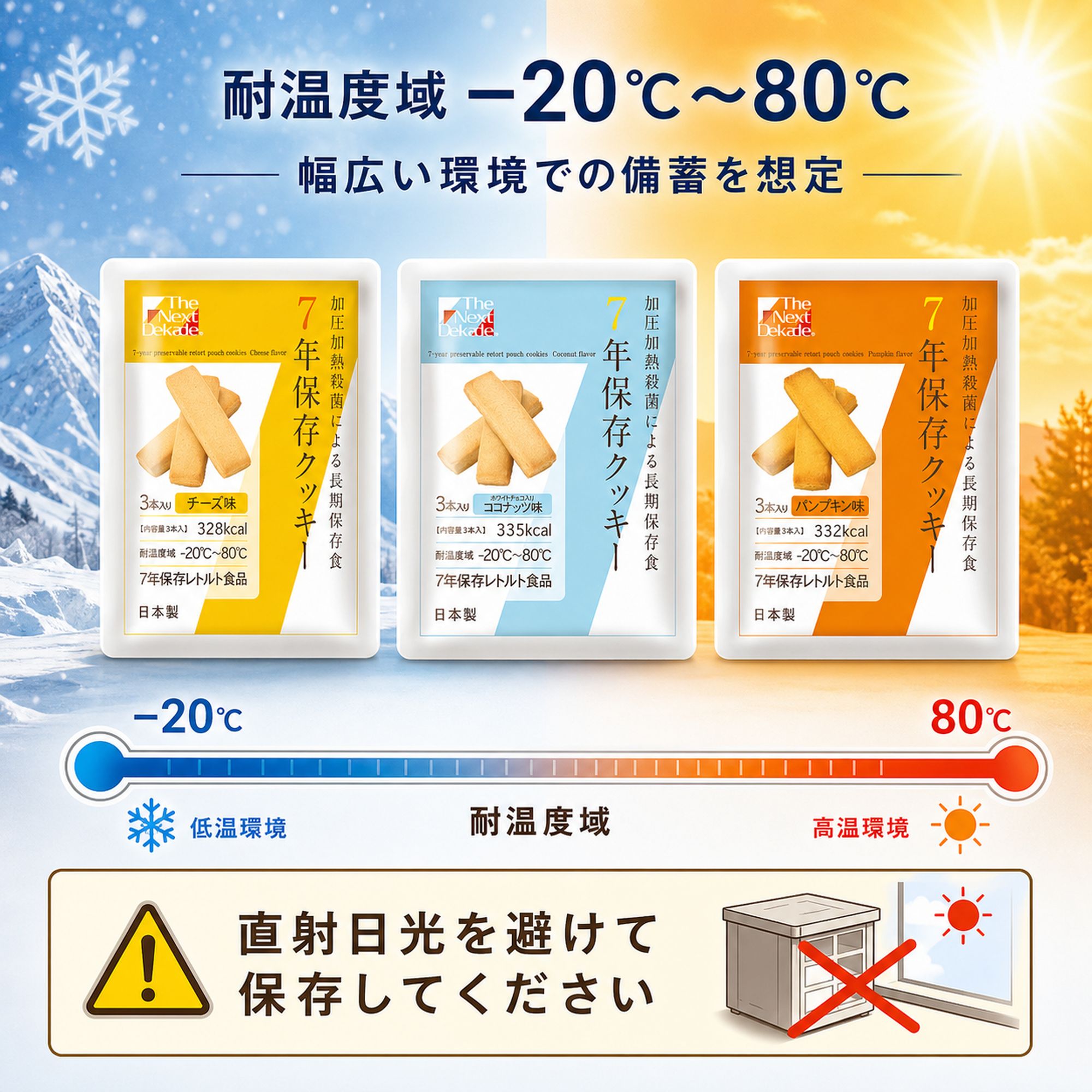 保存食 7年 長期 保存 クッキー ビスケット 12袋 まとめ買い 水 お湯 調理 不要 そのまま食べられる 非常食 防災 セット | The Next Dekade | 06