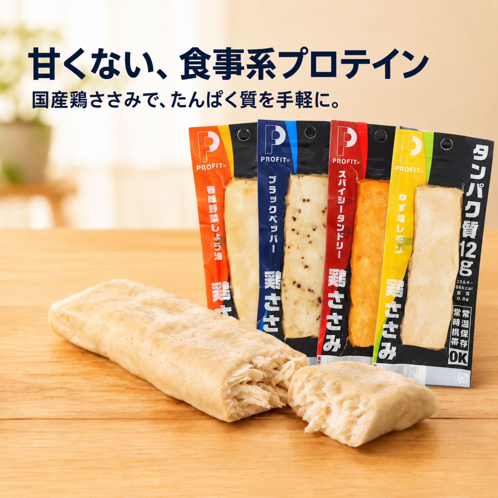 丸善 サラダチキン profit ささみ 常温保存できる 甘くない プロテインバー 32本 まとめ買い セット 国産鶏 使用 高タンパク 低脂質 冷蔵 冷凍 不要 個包装 関連画像1
