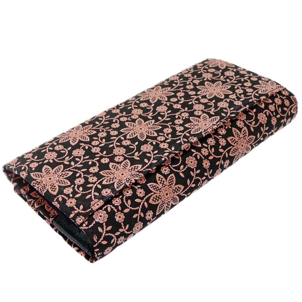 印傳屋 【新品同様】クレマチス 束入L 楽天市場】印傳屋 印伝 長財布 花柄 花唐草 アメリカンブルー