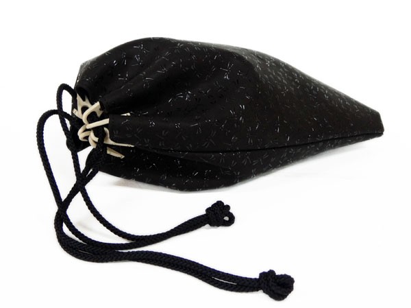 印傳屋（INDEN-YA） 印伝 230合切袋マチ付（大） 3007 黒地鹿革黒漆