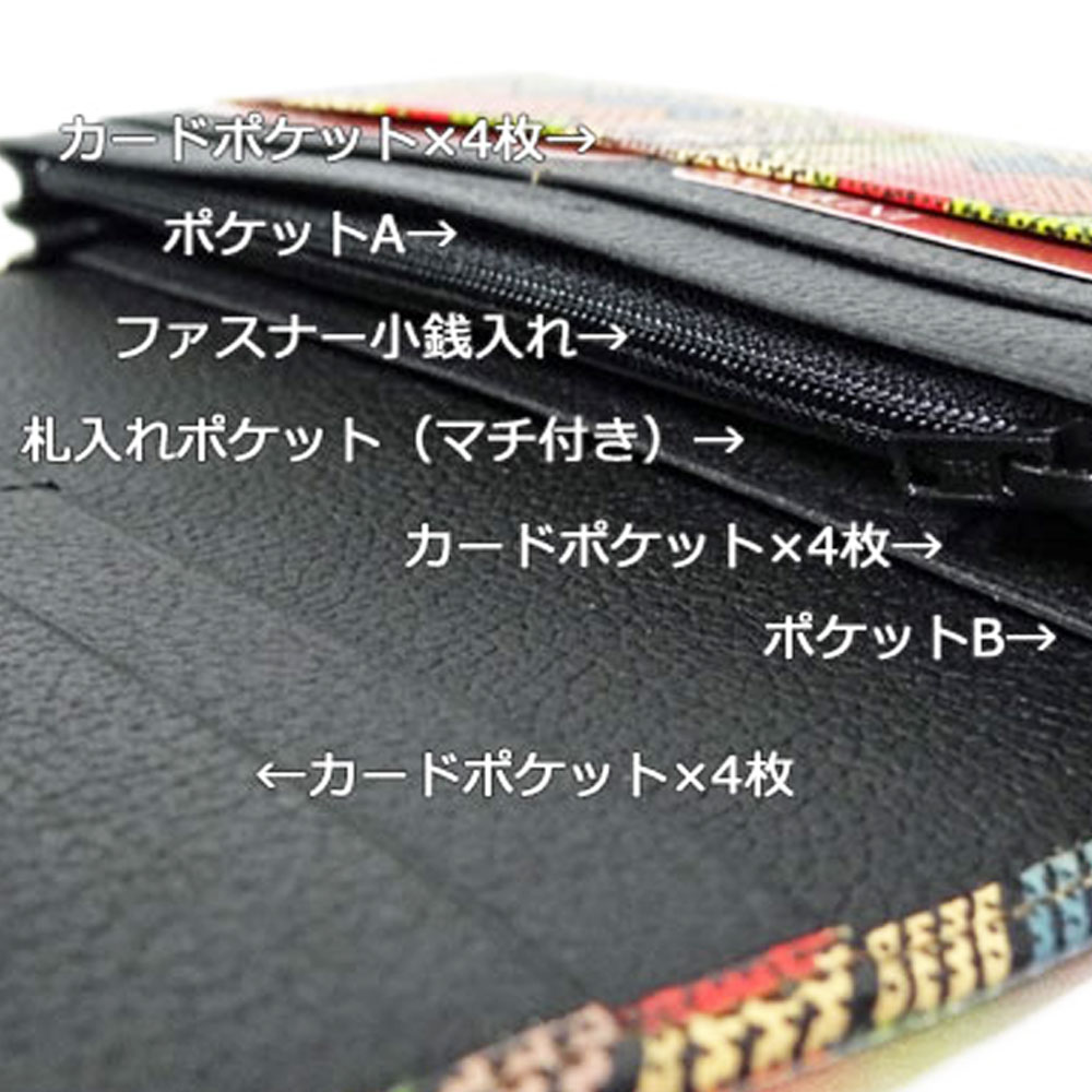 印傳屋 印伝 長財布 束入 5740 更紗 巴柄 : 甲州印伝卸問屋の