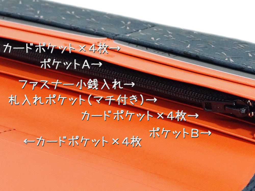 印傳屋 印伝 HISOCA 長財布 束入M 9408 緑地鹿革黒漆 とんぼ柄