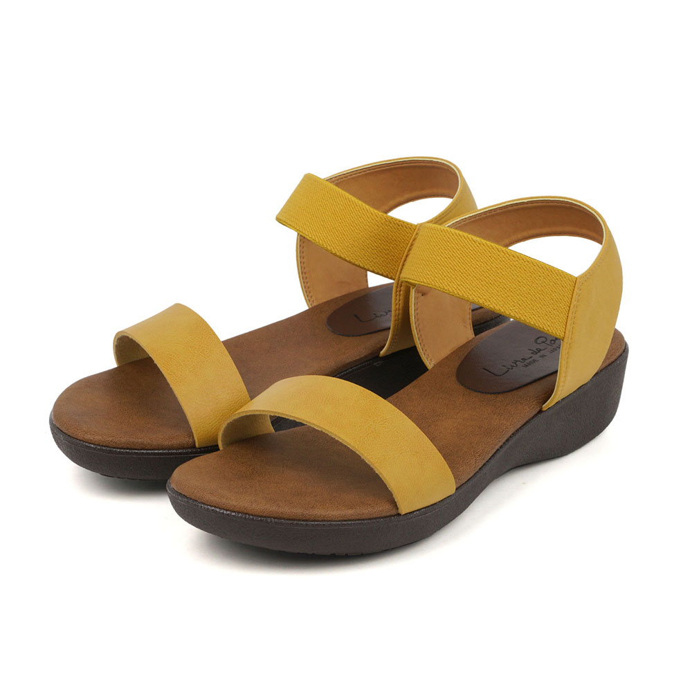 Livre de Poche 日本製 美脚 ゴムフィットサンダル レディース