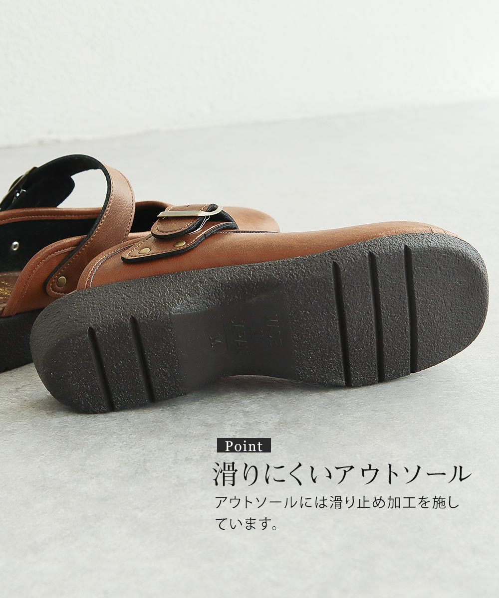 サボ サンダル レディース ストラップ 歩きやすい 秋冬 軽量 クロッグ