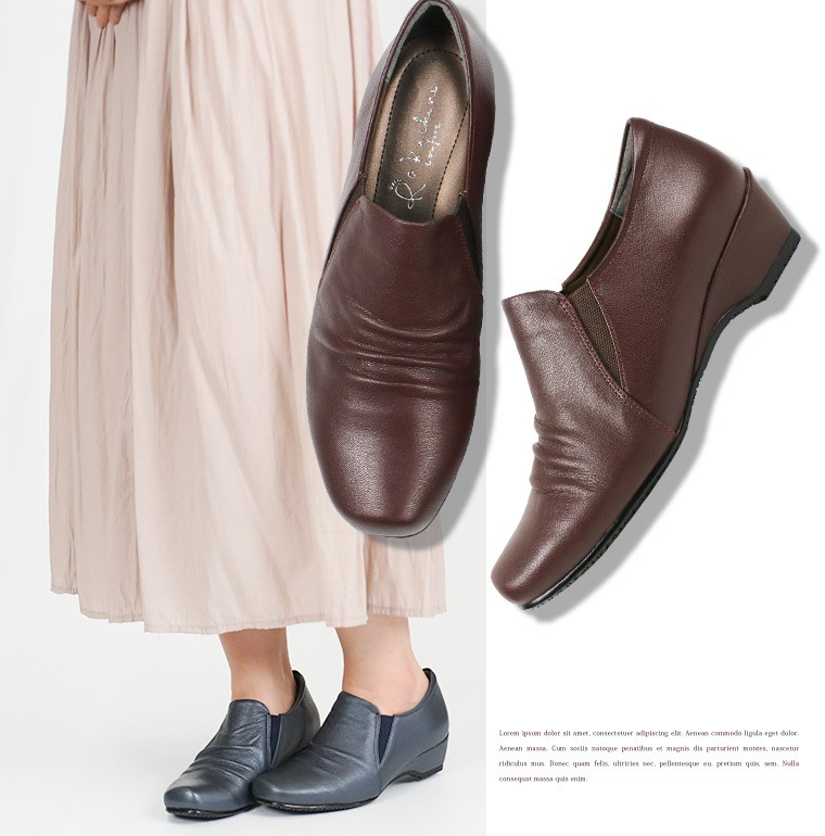 Rakuchin（らくちん） カジュアルシューズ スリッポン レディース