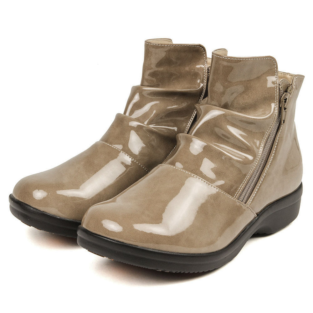 Rakuchin（らくちん） レインブーツ レディース ショート ブーツ 防水