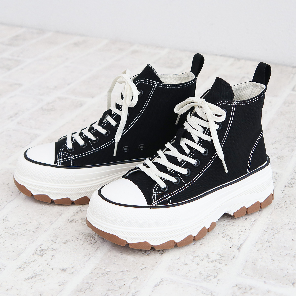 キャンバス スニーカー レディース 厚底 ハイカット 軽量 シューズ 靴