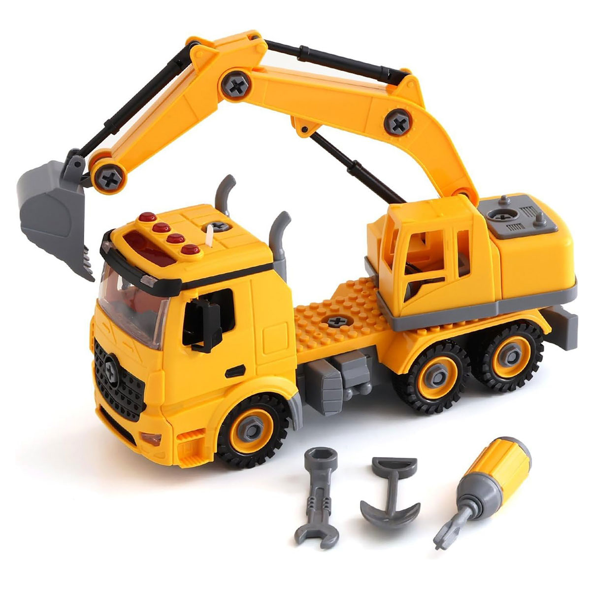 おもちゃ 働く車 組み立てDIY ブルドーザ ショベルカー 乗り物 ネジ