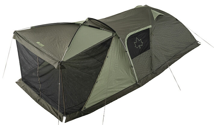 寝室とダブルリビングルームを兼ね備えた新型テント