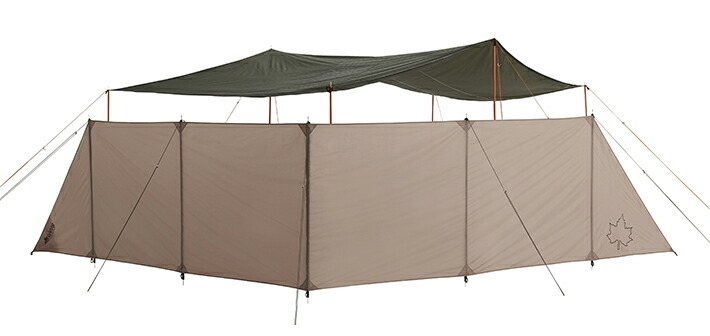 風からタープやテントを守り、プライベートも守れる