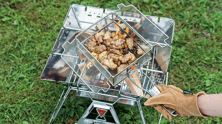 ロゴス LOGOS 炭火もも焼き器 網 焼き網 ネット グリル 焚き火台