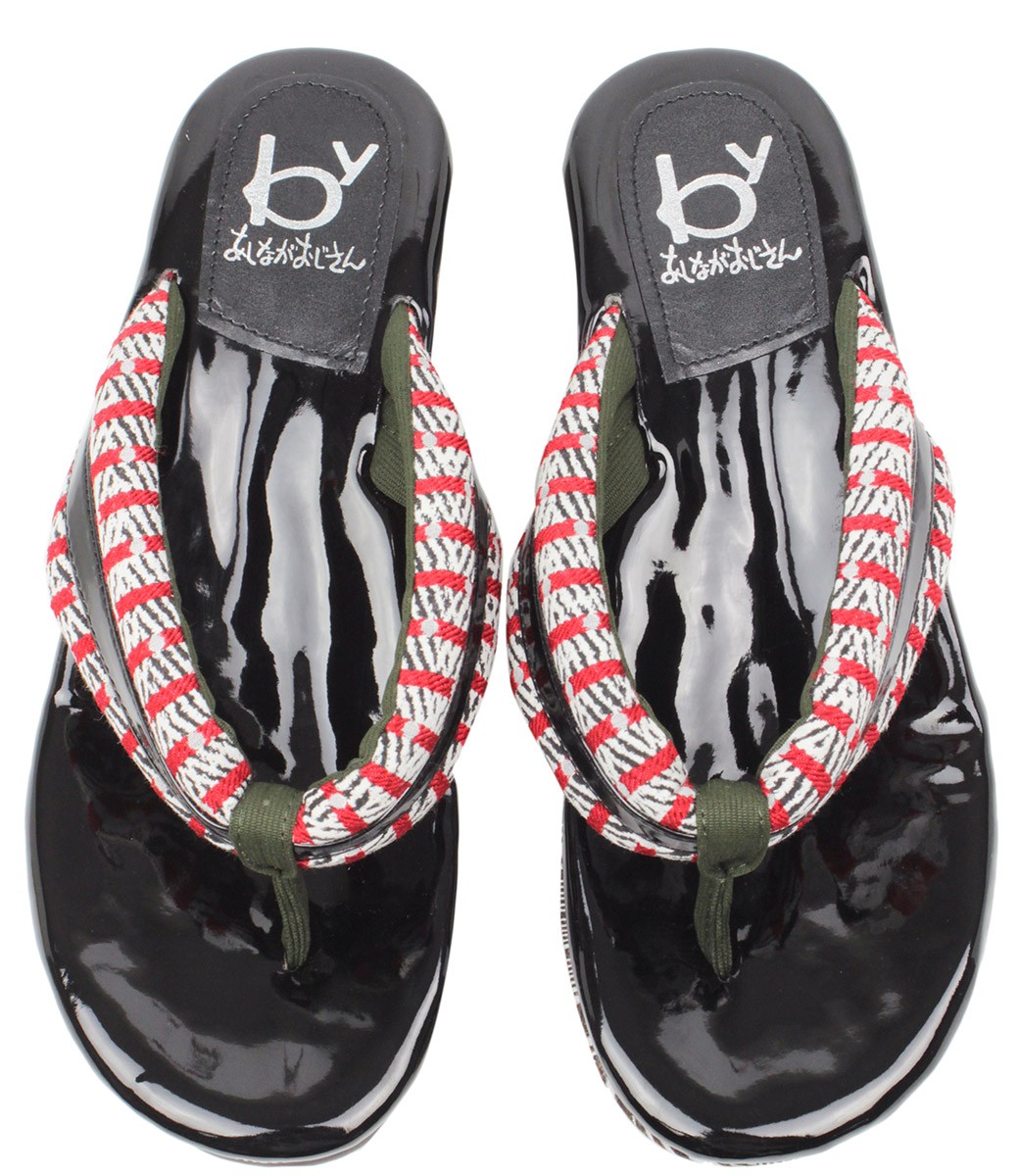 Byあしながおじさん 和柄サンダル 下駄 サンダル レディース 厚底 ウェッジソール 和風 浴衣 着物 トングサンダル モダン 和装 草履 お祭り ブラック ネイビー S Mart Paypayモール店 通販 Paypayモール