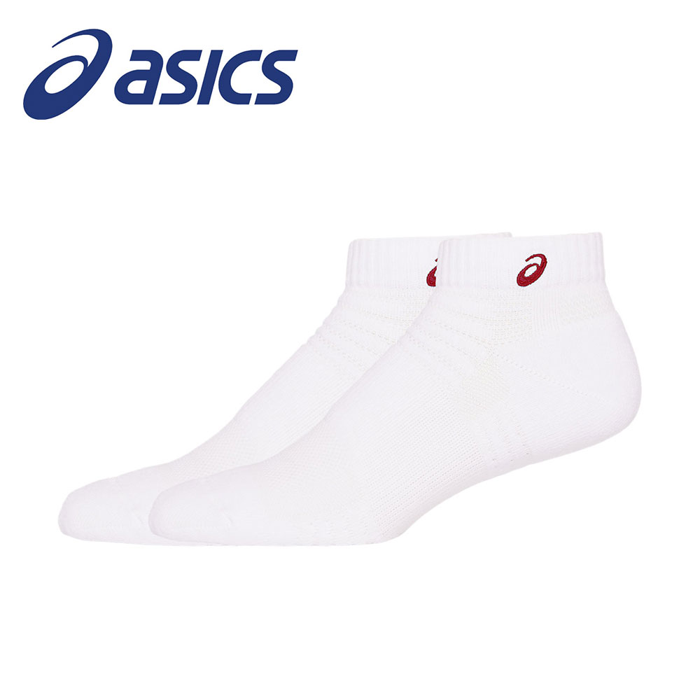 ASICS ホワイトリブソックス ASICS（アシックス） メンズ レディース ジュニア 靴下 クルー丈 ワン
